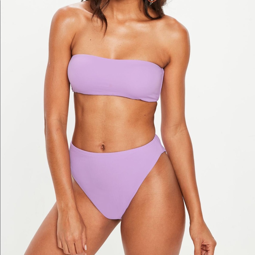 Missguided NWT lilac high leg bathing suit